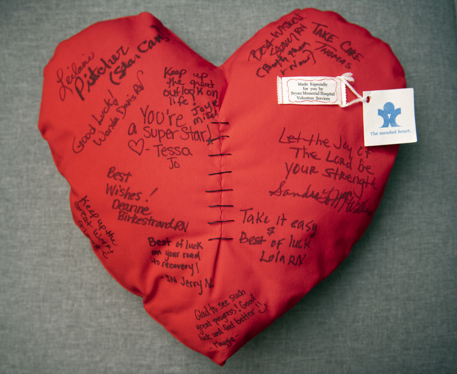 Heart pillows, 5.5